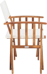 SAFAVIEH Outdoor Laguna Natural and Beige Director Chair (Set of 2) - Photo 3