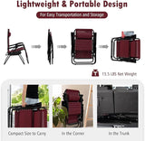 Tangkula Zero Gravity Chair, Folding Patio Lounge Chair Adjustable Outdoor Recliner with Cup Holder - Photo 8