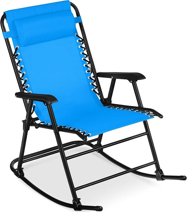 Best Choice Products Outdoor Folding Rocking Chair, Zero Gravity Lounge Chair - Photo 1