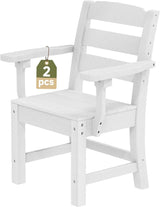 YITAHOME HDPE Chairs Set of 2, Sturdy Patio Chair w/Max Bearing 330 LBS, All-Weather Outdoor Patio Chairs for Terrace - Photo 9