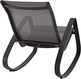 Modway Traveler Outdoor Patio Aluminum Mesh Rocking Sling Lawn Chair Glider in Black Black - Photo 4