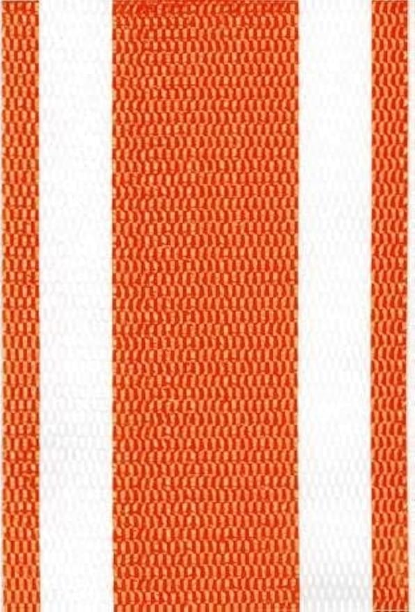 Lawn Chair USA Replacement Webbing Kit - UV-Resistant Straps for Lawn Chairs, Made with Durable Polypropylene (3" x 150', Orange and White Stripe)