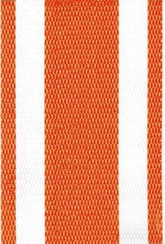 Lawn Chair USA Replacement Webbing Kit - UV-Resistant Straps for Lawn Chairs, Made with Durable Polypropylene (3" x 150', Orange and White Stripe)