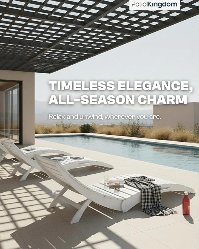 in-Pool Lounge Chairs Set of 2, Folding HDPE Pool Chairs Anti-Floating No Sandbags with Cup Holder & Handles - Photo 8