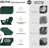Adirondack Chair Set of 2, HDPE Folding Adirondack Chair with Multifunctional Cup Holder - Photo 5
