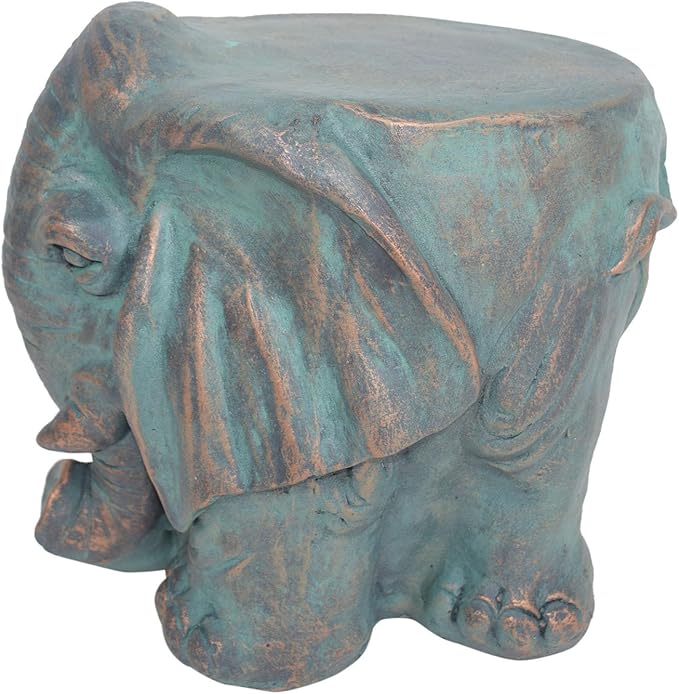 Garden Stool, Plant Stool or Elephant Table for Garden, Front Porch, Patio, Outside, Indoor, Lightweight Concrete - Photo 7