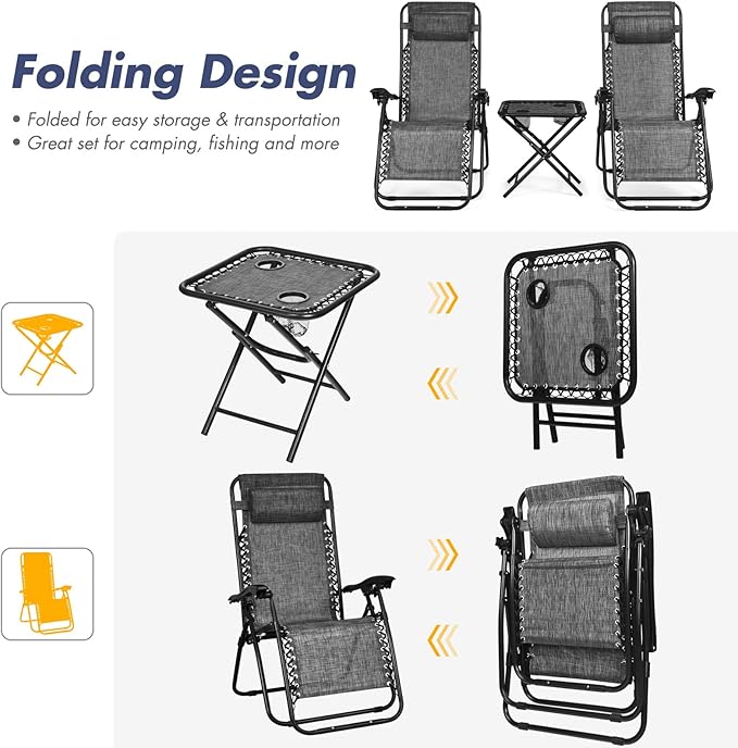 S AFSTAR Zero Gravity Chairs Set of 2 - Photo 3