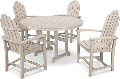 POLYWOOD® Classic Adirondack Dining Set, Sand