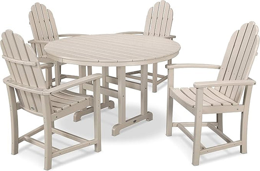 POLYWOOD® Classic Adirondack Dining Set, Sand