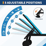GarveeLife Outdoor Lounge Chairs with Wheels, Adjustable Backrest Poolside Loungers - Photo 3