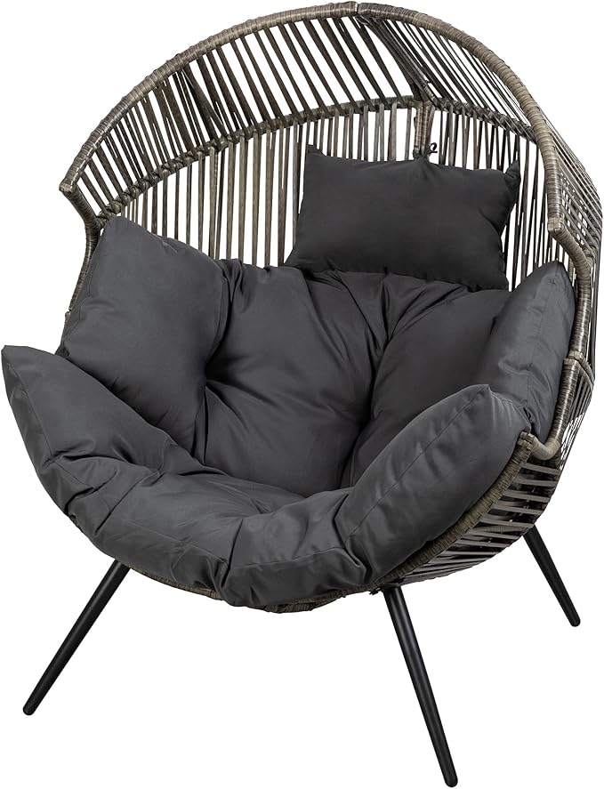 JAMFLY Egg Chair Wicker Outdoor Chairs - Photo 6