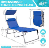 #WEJOY Tanning Chair with Face Hole & Canopy & Side Table - Photo 3