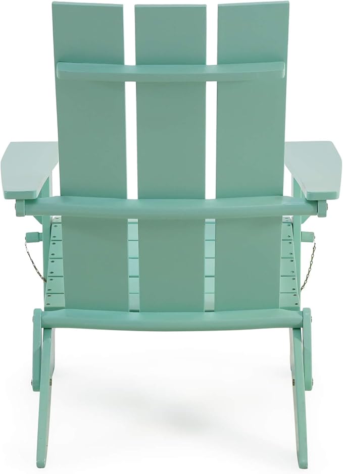 Christopher Knight Home Aberdeen Outdoor Contemporary Acacia Wood Foldable Adirondack Chair, Light Mint