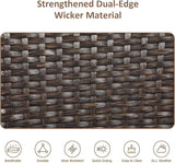 Outdoor Wicker Rattan Chairs Patio Furniture Sets with Cushions, 350lbs Capacity, All-Weather Rattan Sofa Set for Garden - Photo 4