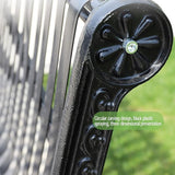 Outdoor Garden Bench, Metal Park Bench with Backrest & Armrests, Weatherproof Furniture Seating up to 200kg - Photo 7