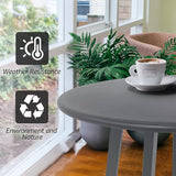 Outdoor Side Table, Weather Resistant Patio Small Outdoor Indoor Round Metal Steel Small Side Table - Photo 4