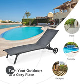 Tangkula Outdoor Chaise Lounge Chair, Patio Lounge Recliner with 6-Position Adjustable Backrest - Photo 9