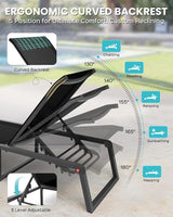 Aluminum Chaise Lounge Outdoor Set of 2 - Photo 4