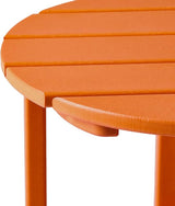 WestinTrends Dylan Adirondack Round Outdoor Side Table, Orange - Photo 9