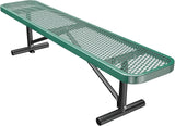 8FT/96INCH Heavy Duty Metal Garden Park Bench for Outside, Weatherproof Commercial Industrial Outdoor Garden Benches - Photo 1