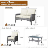 HOOOWOOO Patio Furniture Set, 4 Pieces Outdoor Conversation Set - Photo 6