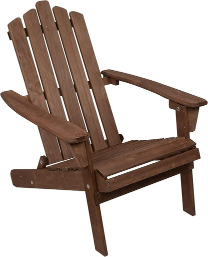 Northlight 36" Brown Classic Folding Wooden Adirondack Chair