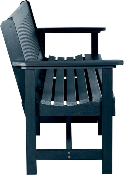 Sequoia Professional Commercial Grade Exeter Garden Bench, 6ft, Federal Blue