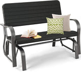 Tangkula Outdoor Glider Bench, Porch Glider Loveseat Swing Bench with w/Steel Frame, 2-Seat Rocking Chair for Porch - Photo 1