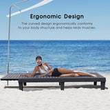 Outdoor Chaise Lounge Chair – 5-Position Adjustable Backrest, Waterproof Resin Wicker Sun Lounger for Pool, Patio - Photo 5