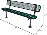 COATEDOUTDOORFURNITURE Heavy-Duty Outdoor Bench Thermoplastic Coated, Expanded Metal, Commercial-Grade Seating - Photo 2