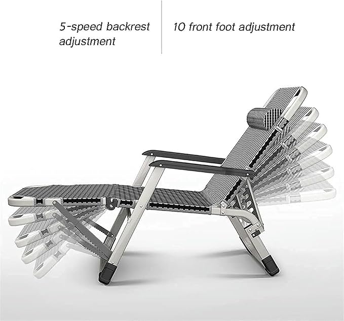 Lounge Chair Oversized Zero Gravity Recliner Chair Adjustable Camping Lawn Chair Padded Seat Folding Reclining for - Photo 2
