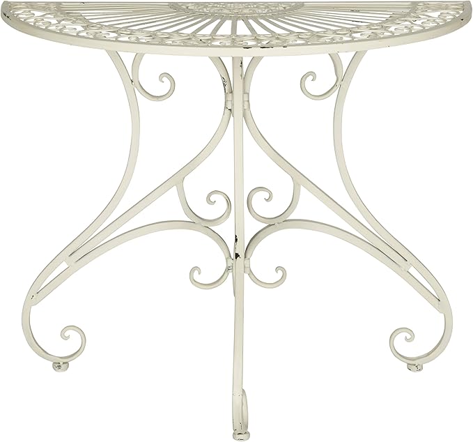 Safavieh Outdoor Collection Annalise Antique White Accent Table - Photo 1
