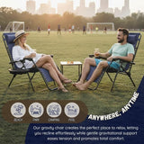 EZONE Zero Gravity Lounge Chairs Outdoor Adjustable Reclining Patio Chair Steel Mesh Folding Recliner for Pool Beach - Photo 5