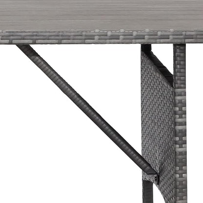 U-MAX Wicker Outdoor Dining Table, 54” Metal Frame Table for Patio Furniture or Indoor (Grey)