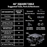 COATEDOUTDOORFURNITURE Heavy-Duty Portable Outdoor Picnic Table with Umbrella Hole - Photo 8