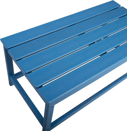 WO WESTIN OUTDOOR HDPE Laguna Outdoor Poly Adirondack Coffee Table, Pacific Blue