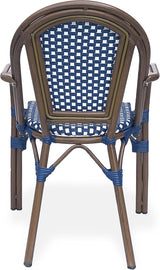 Christopher Knight Home Brianna Bistro Chairs, Navy Blue + White + Brown Wood - Photo 6