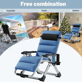 Slsy Zero Gravity Chair, Reclining Lounge Chair with Removable Cushion & Tray for Indoor and Outdoor - Photo 5