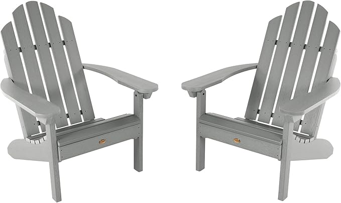 Highwood Classic Westport Adirondack Chairs, 2-Piece Set, Coastal Teak