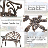 TTY Store Patio Garden Bench Park Bench Loveseats for Outdoor Porch, Patio, Lawn, Balcony - Photo 5