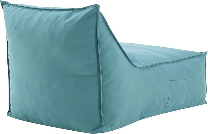 Christopher Knight Home Venny 48" L Outdoor Bean Bag Chair Set of 2, Fabric Bean Bag Chair for Adults and Kids, Indoor/Outdoor Sun Lounger, Patio Lounge Chair Set of 2, Teal