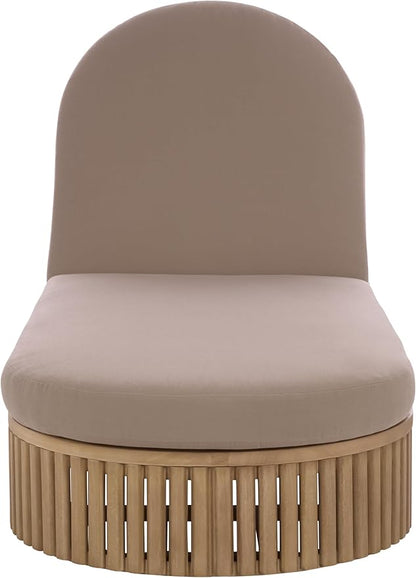 SAFAVIEH Couture Outdoor Patio Furniture Collection - Arielle Solid Wood Sun Lounger, Adjustable Reclining Chaise Lounge Chair, Fully Assembled (CPT5002)