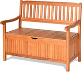 Tangkula Outdoor Wood Storage Bench Deck Box - Photo 1
