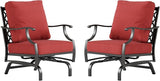 Metal Outdoor Rocker Patio Chairs Set of 2 with 5.75" Extra Thick Cushion - Photo 8