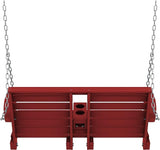 KINGYES Outdoor Hanging Patio Swing Chair, 2 Seat with Cup Holders, Waterproof Bench for Courtyard & Garden - Photo 8