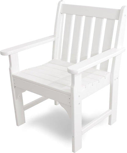 POLYWOOD GNB24WH Vineyard Garden Arm Chair, White