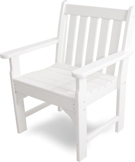POLYWOOD GNB24WH Vineyard Garden Arm Chair, White