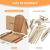 Wooden Folding Adirondack Chair Set of 6 - Photo 7