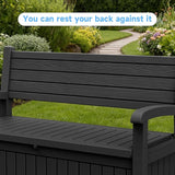 51.06" L x 24.17" W x 35.24" H Outdoor Storage Bench - 70 Gallon Weather-Resistant Resin Rattan-Look Seat - Photo 9