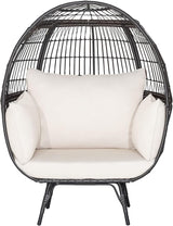 Giantex Oversized Wicker Egg Chair, Outdoor & Indoor Hammock Chair with Thick Cushions - Photo 1